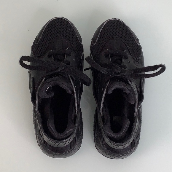 Nike black Huarache run sneakers kid size 12C EUC - Picture 14 of 16